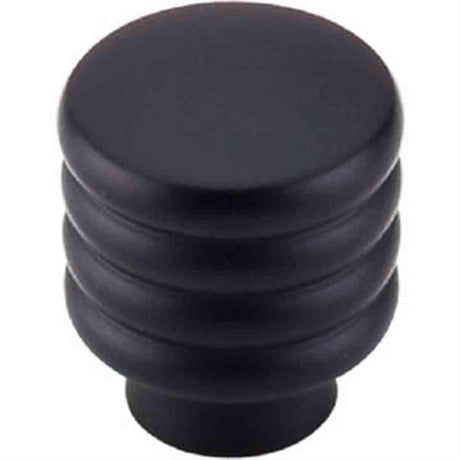 Top Knobs TK265BLK TK265 Modern Deco Cabinet Knob 1" Flat Black