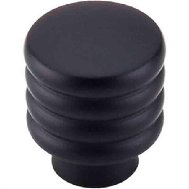 Top Knobs TK265BLK TK265 Modern Deco Cabinet Knob 1" Flat Black