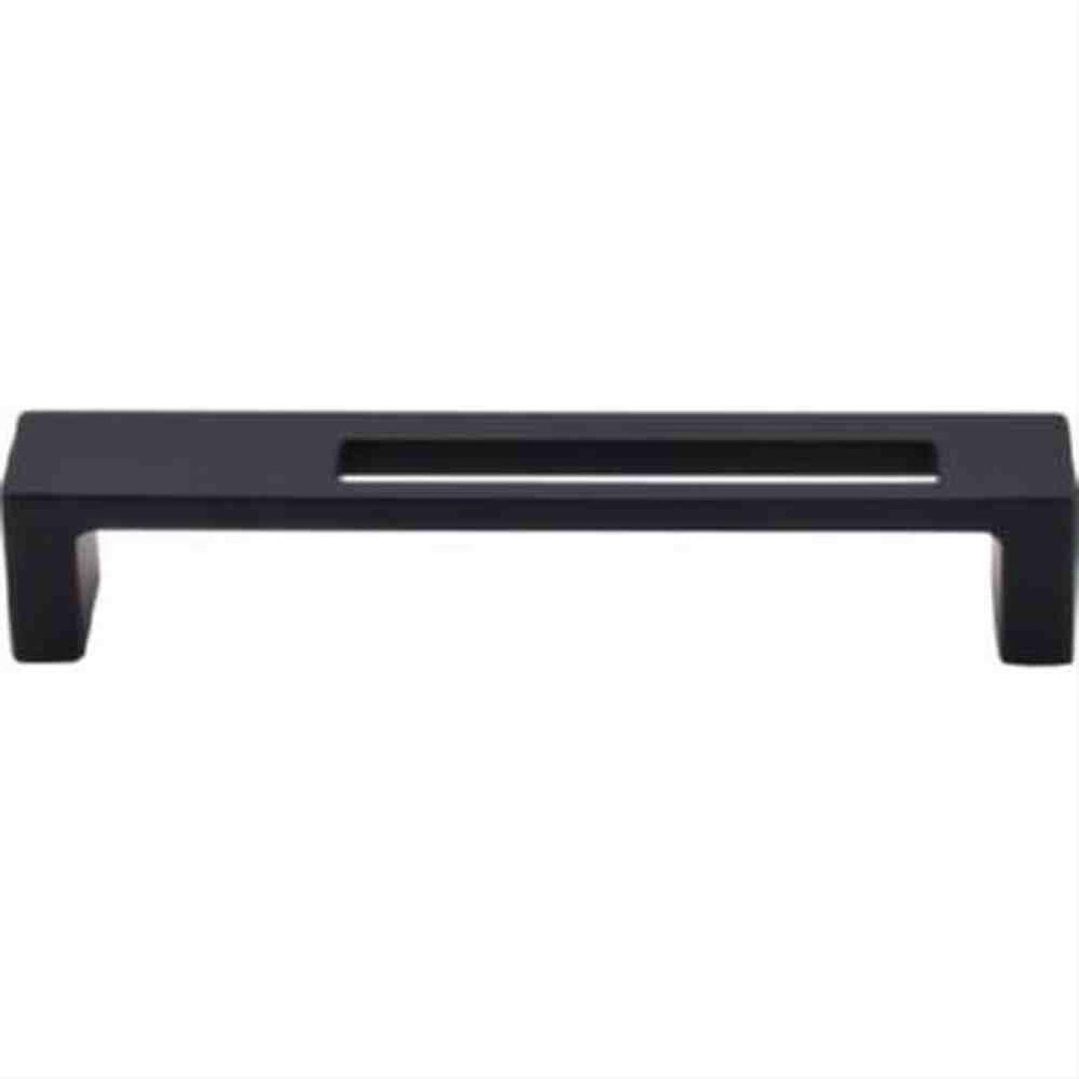 Top Knobs TK266BLK TK266 Modern Metro Slot Cabinet Pull 5" Center to Center Flat Black
