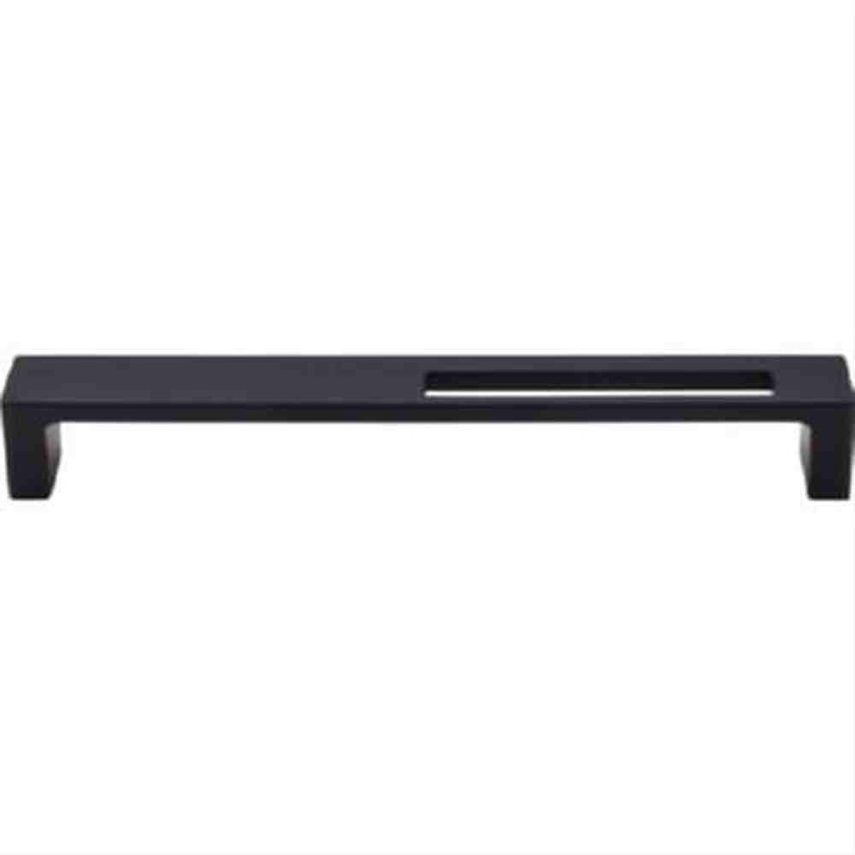 Top Knobs TK267BLK TK267 Modern Metro Slot Cabinet Pull 7" Center to Center Flat Black