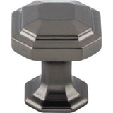Top Knobs TK286AG TK286 Emerald 1 1/8" Length Geometric Cabinet Knob Ash Gray