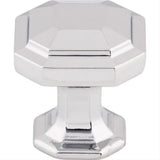 Top Knobs TK286PC TK286 Emerald 1 1/8" Length Geometric Cabinet Knob Polished Chrome