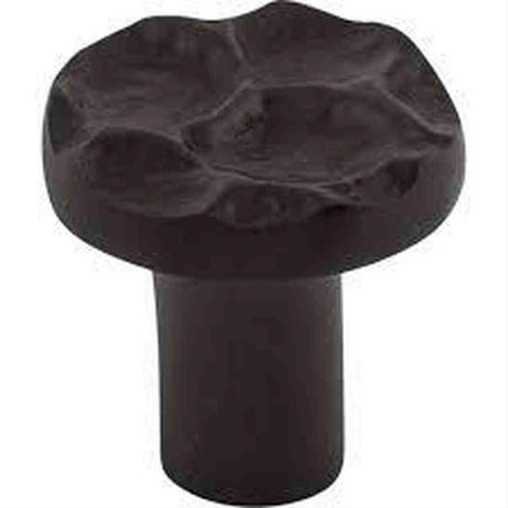 Top Knobs TK295CB TK295 Cobblestone Small Round Cabinet Knob 1-1/8" Coal Black