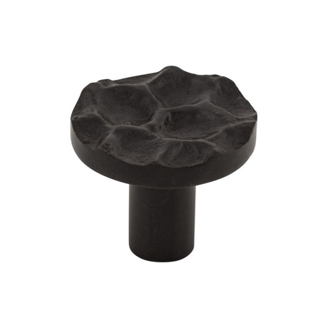 Top Knobs TK296CB Cobblestone 1 3/8" Diameter Round Knob Coal Black