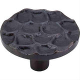Top Knobs TK297CB TK297 Cobblestone Large Round Cabinet Knob 1-15/16" Coal Black