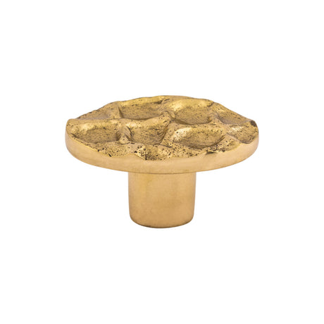 Top Knobs TK298BR Cobblestone 2" Length Oval Knob Polished Brass