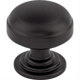 Top Knobs TK3000BLK TK3000 Ellis 1 1/4" Diameter Mushroom Cabinet Knob Flat Black