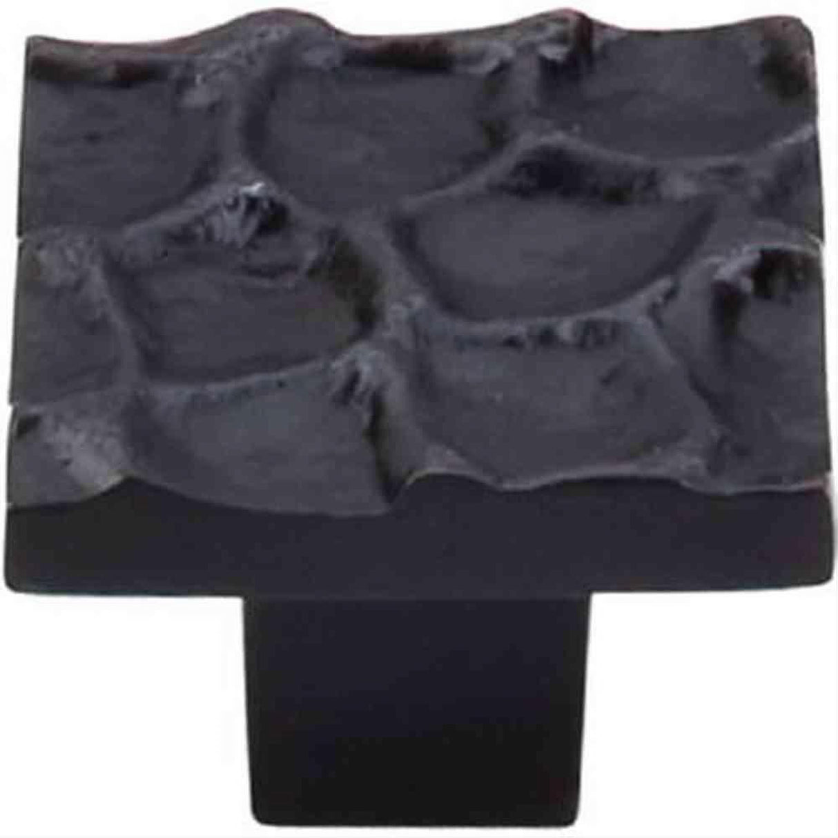 Top Knobs TK301CB TK301 Cobblestone Medium Square Cabinet Knob 1-3/8" Coal Black