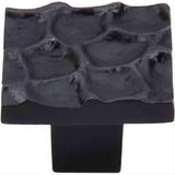 Top Knobs TK301CB TK301 Cobblestone Medium Square Cabinet Knob 1-3/8" Coal Black