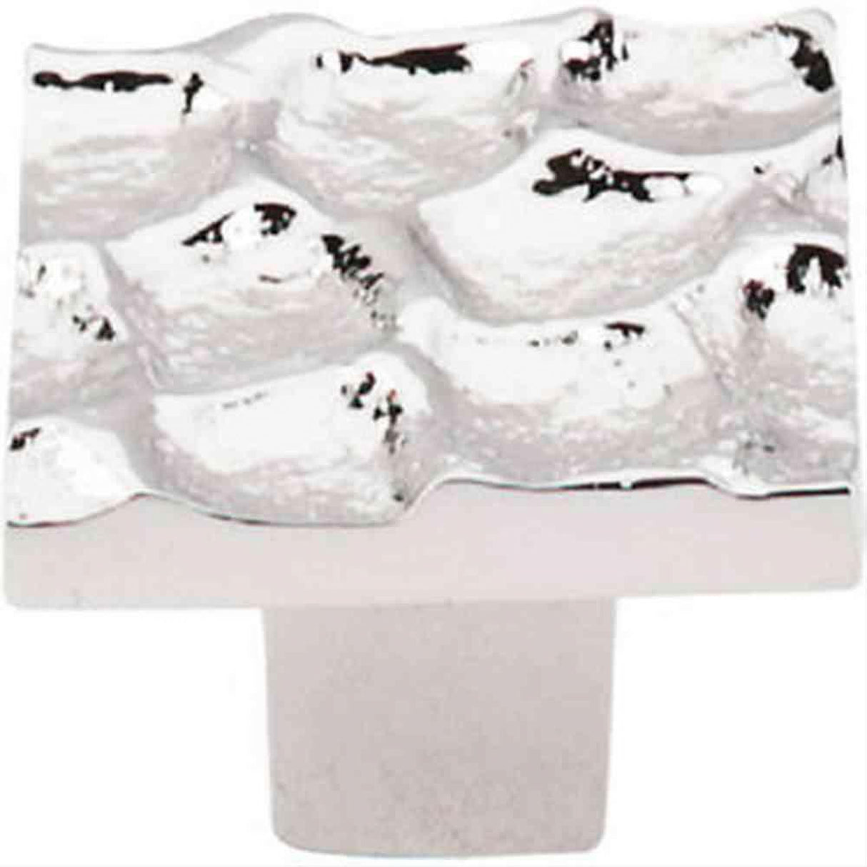 Top Knobs TK301PN TK301 Cobblestone Medium Square Cabinet Knob 1-3/8" Polished Nickel