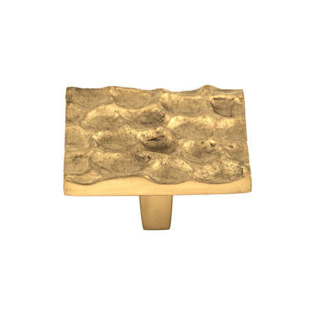 Top Knobs TK302BR Cobblestone 1 15/16" Length Square Knob Polished Brass