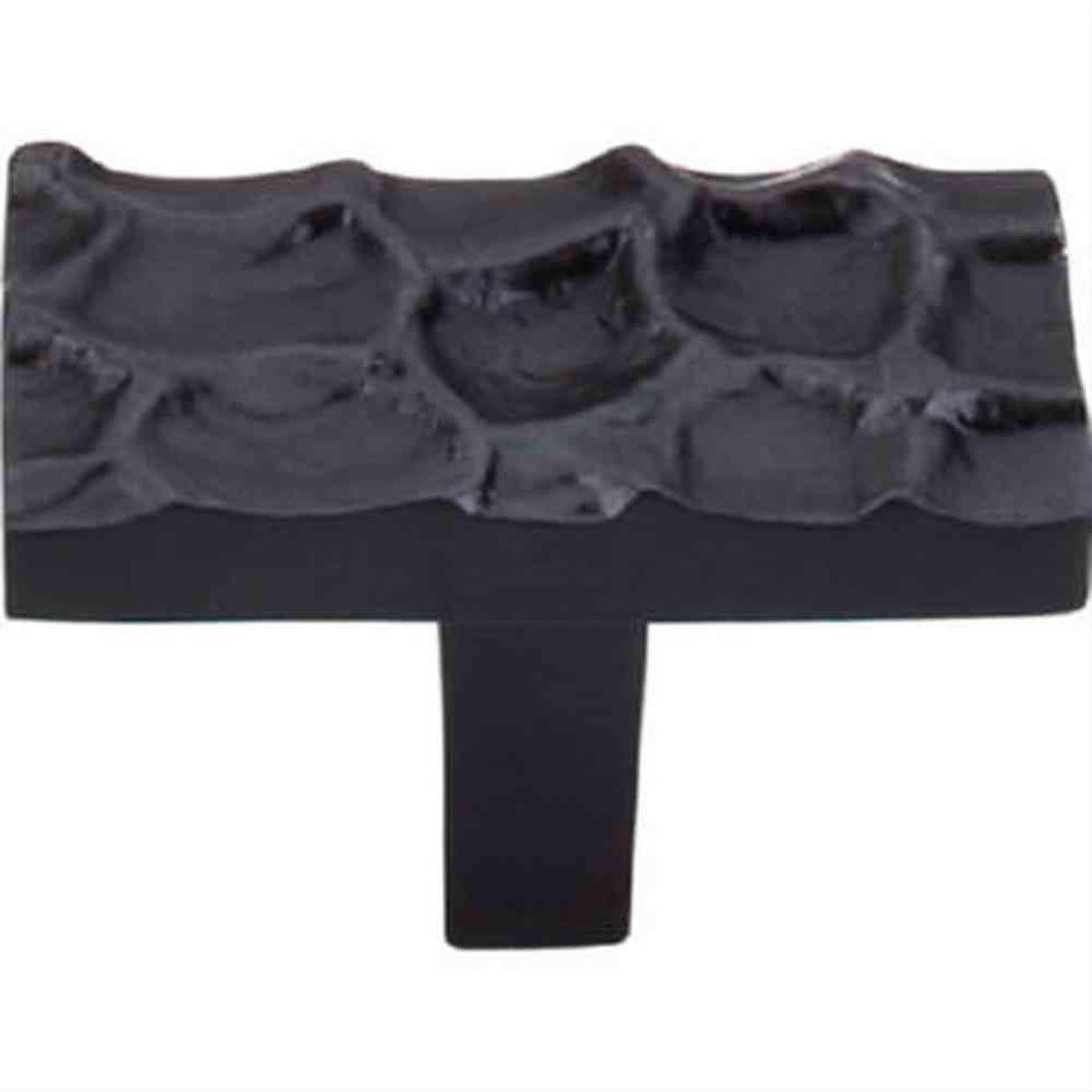 Top Knobs TK303CB TK303 Cobblestone Rectangle Cabinet Knob 1-7/8" Coal Black