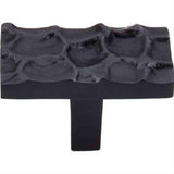 Top Knobs TK303CB TK303 Cobblestone Rectangle Cabinet Knob 1-7/8" Coal Black