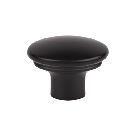 Top Knobs TK3051BLK Julian 1 3/8" Length Oval Knob Flat Black