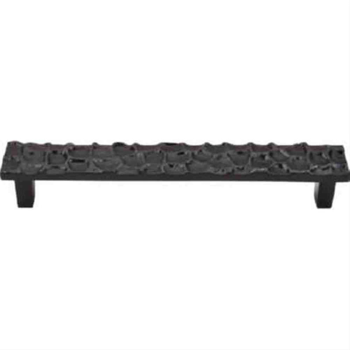 Top Knobs TK306CB TK306 Cobblestone Cabinet Pull 6-5/16" Center to Center Coal Black