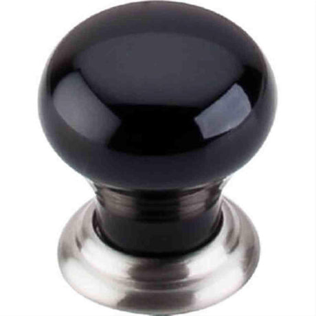Top Knobs TK312BSN Ceramic Small Cabinet Knob 1-1/8" Brushed Satin Nickel