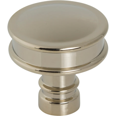 Top Knobs TK3140PN Cranford 1 1/4" Diameter Round Knob Polished Nickel