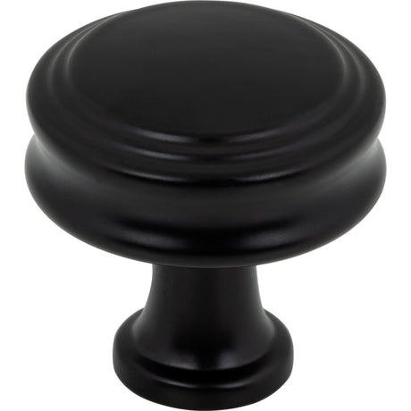 Top Knobs TK3190BLK Coddington 1 1/4" Length Round Knob Flat Black