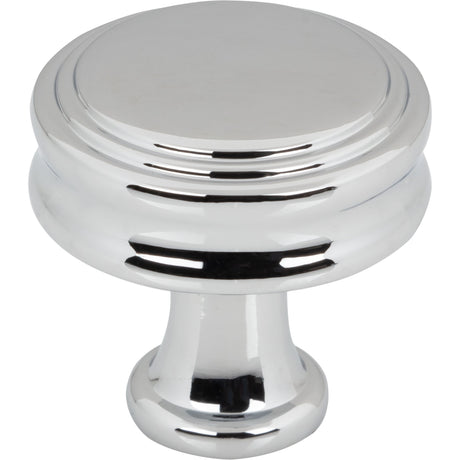 Top Knobs TK3190PC Coddington 1 1/4" Length Round Knob Polished Chrome