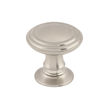 Top Knobs TK320BSN Reeded 1 1/4" Diameter Round Knob Brushed Satin Nickel