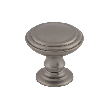 Top Knobs TK321AG Reeded 1 1/2" Diameter Round Knob Ash Gray