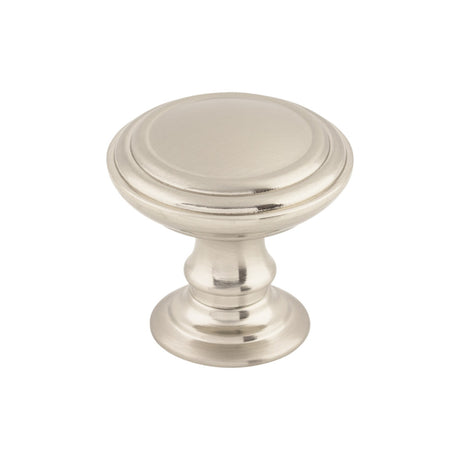 Top Knobs TK321BSN Reeded 1 1/2" Diameter Round Knob Brushed Satin Nickel