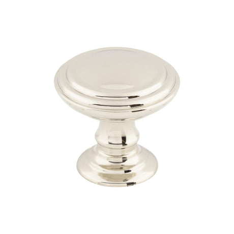 Top Knobs TK321PN Reeded 1 1/2" Diameter Round Knob Polished Nickel
