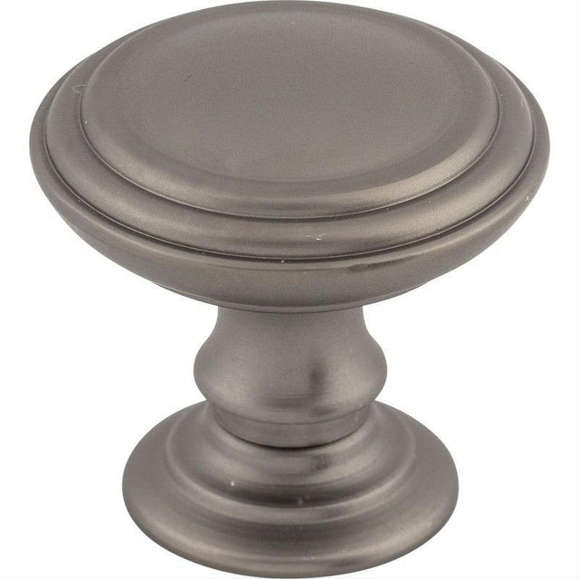 Top Knobs TK321AG TK321 Reeded 1 1/2" Diameter Mushroom Cabinet Knob Ash Gray