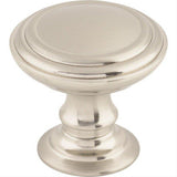Top Knobs TK321BSN TK321 Reeded 1 1/2" Diameter Mushroom Cabinet Knob Brushed Satin Nickel