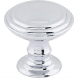 Top Knobs TK321PC TK321 Reeded 1 1/2" Diameter Mushroom Cabinet Knob Polished Chrome