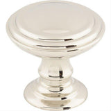 Top Knobs TK321PN TK321 Reeded 1 1/2" Diameter Mushroom Cabinet Knob Polished Nickel