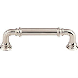 Top Knobs TK322PN TK322 Reeded 3 3/4" Center to Center Bar Pull Polished Nickel