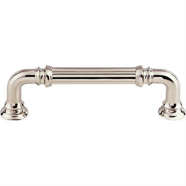 Top Knobs TK322PN TK322 Reeded 3 3/4" Center to Center Bar Pull Polished Nickel