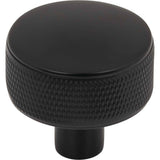 Top Knobs TK3230BLK Burnham 1 1/4" Length Round Knob Flat Black