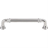 Top Knobs TK323PC TK323 Reeded 5" Center to Center Bar Pull Polished Chrome