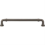 Top Knobs TK324AG TK324 Reeded 7" Center to Center Bar Pull Ash Gray
