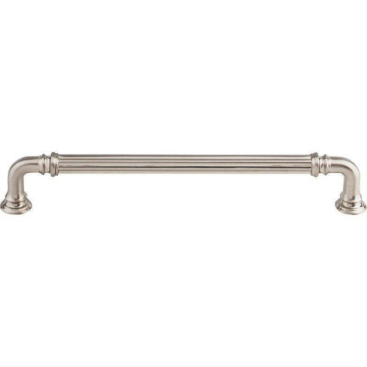 Top Knobs TK324BSN TK324 Reeded 7" Center to Center Bar Pull Brushed Satin Nickel