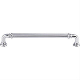 Top Knobs TK324PC TK324 Reeded 7" Center to Center Bar Pull Polished Chrome