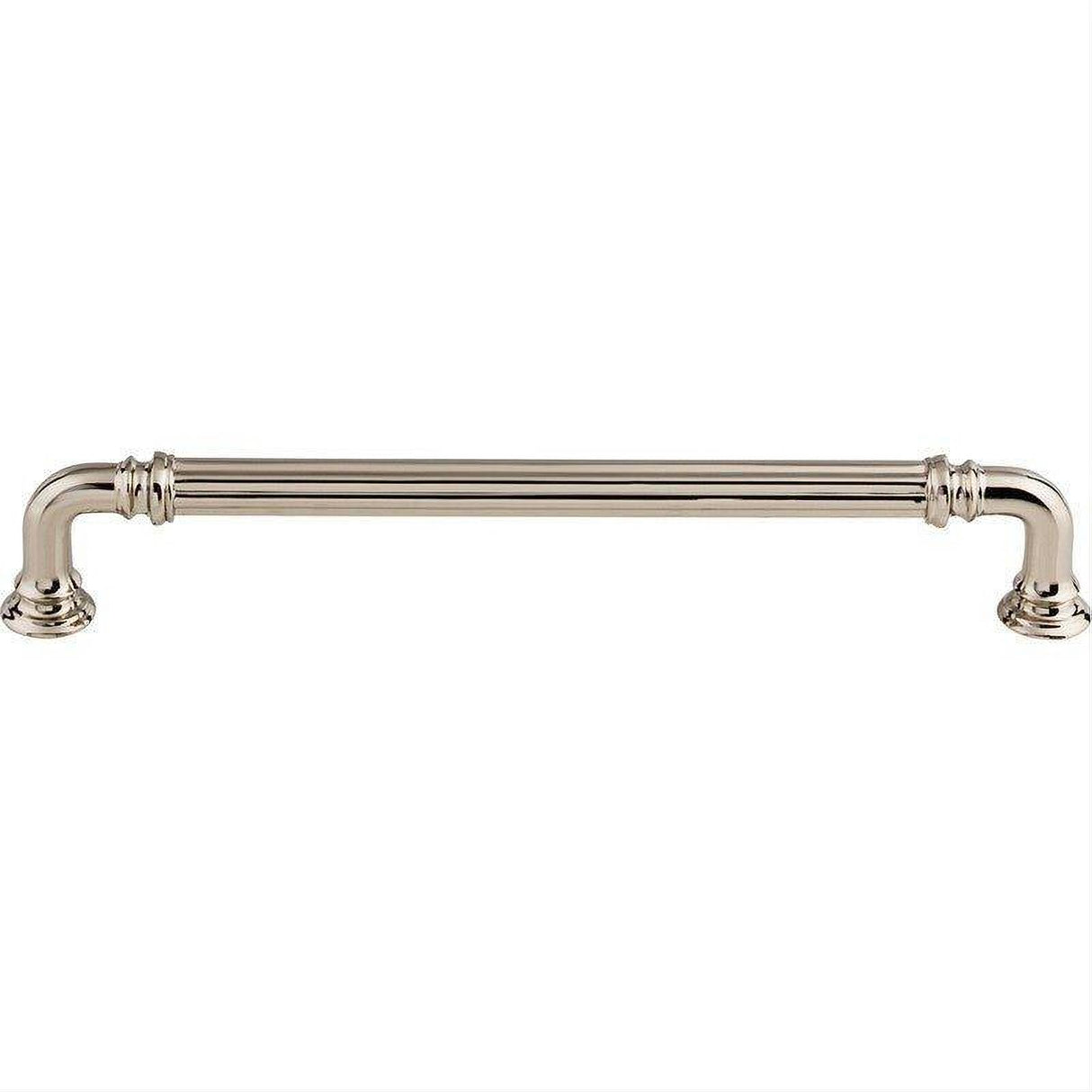 Top Knobs TK324PN TK324 Reeded 7" Center to Center Bar Pull Polished Nickel