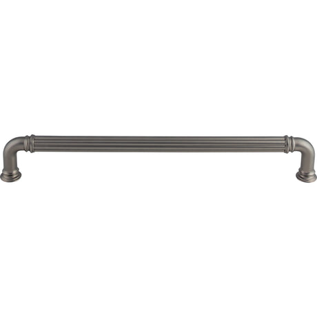 Top Knobs TK328AG Reeded 18" Center to Center Appliance Pull Ash Gray