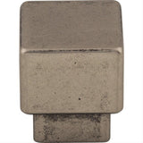Top Knobs TK32PTA TK32 Tapered 1" Length Square Cabinet Knob Pewter Antique