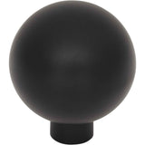 Top Knobs TK3341BLK Brockwell 1 1/4" Diameter Round Knob Flat Black