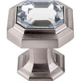 Top Knobs TK390BSN TK390 Crystal Emerald 1-1/8" Cabinet Knob Brushed Satin Nickel