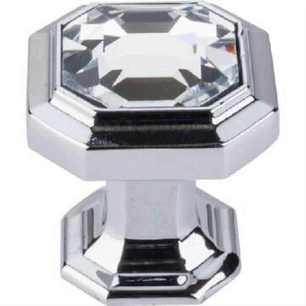 Top Knobs TK390PC TK390 Crystal Emerald 1-1/8" Cabinet Knob Polished Chrome