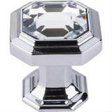 Top Knobs TK390PC TK390 Crystal Emerald 1-1/8" Cabinet Knob Polished Chrome
