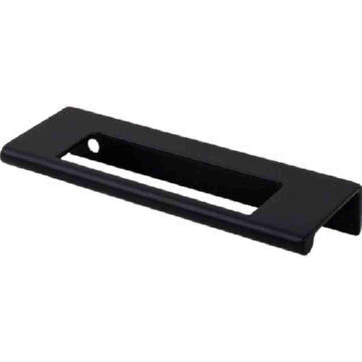 Top Knobs TK520BLK TK520 Europa Cut Out Tab Cabinet Pull 3-3/4" Center to Center Flat Black