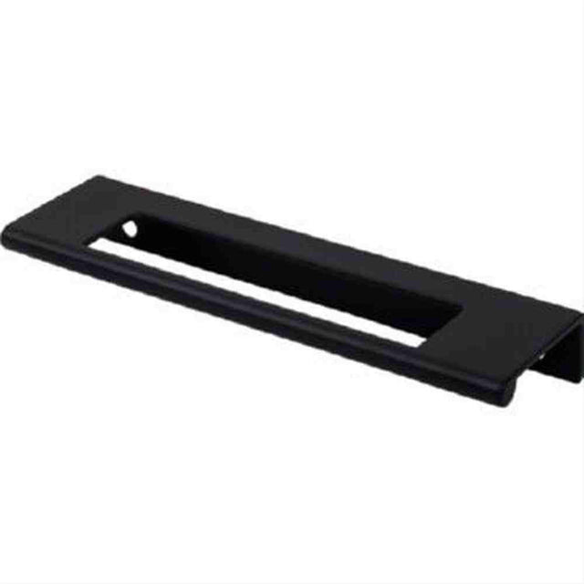Top Knobs TK521BLK TK521 Europa Cut Out Tab Cabinet Pull 5" Center to Center Flat Black