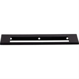 Top Knobs TK522BLK TK522 Europa Cut Out 6" Center to Center Finger Pull Flat Black