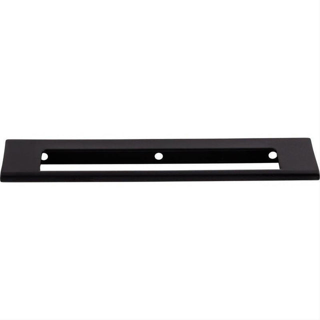 Top Knobs TK522BLK TK522 Europa Cut Out 6" Center to Center Finger Pull Flat Black