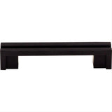 Top Knobs TK55BLK TK55 Flat Rail 3 1/2" Center to Center Bar Pull Flat Black